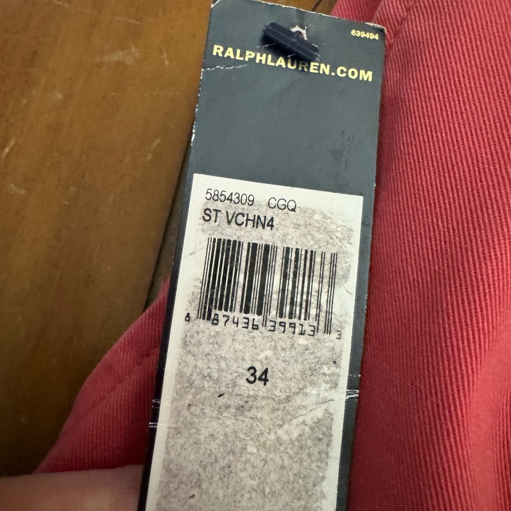 NWT Polo Ralph Lauren Nantucket Red Khaki Flat Front Shorts - Picture 9 of 11